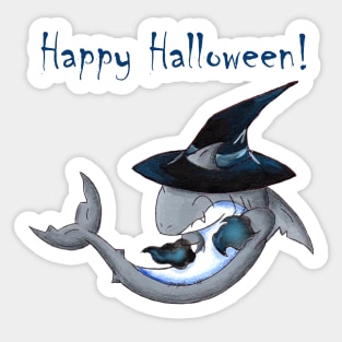 Great White Witchery (With Text) Sticker